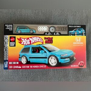 Mattel Brick Shop Hot Wheels Custom 90 Honda Civic Building Set NEW SEALED